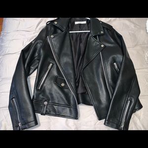 Mango leather jacket XL